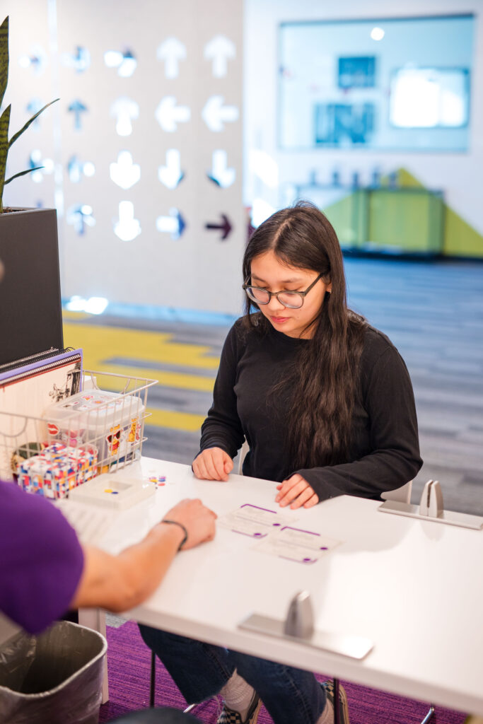 A student working one-on-one with a LearningRx trainer